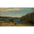 thumbnail image 2 of Amaldus Nielsen 18x12 Gold Ornate Wood Frame and Double Matted Museum Art Print Titled - Smalsund, Mandal (1858), 2 of 4