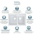 thumbnail image 5 of Transolid K-Rtdo3322 Radius 3-1/16" Drop In Double Basin Granite Kitchen Sink - Black, 5 of 7