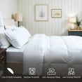 thumbnail image 6 of All Season Queen Size Comforter, Ultra Soft Goose Down Alternative Lightweight Quilt, Reversible Duvet Insert with 8 Corners, Machine Washable, Premium 1800 Series(White, Queen 88''x88''), 6 of 9