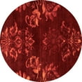 thumbnail image 1 of Ahgly Company Machine Washable Indoor Round Oriental Orange Industrial Area Rugs, 5' Round, 1 of 4