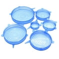 thumbnail image 2 of Conjunto de 6 Tapas de Silicona Flexibles para Almacenar Alimentos en Tonos Vibrantes 2 piezas, 2 of 9