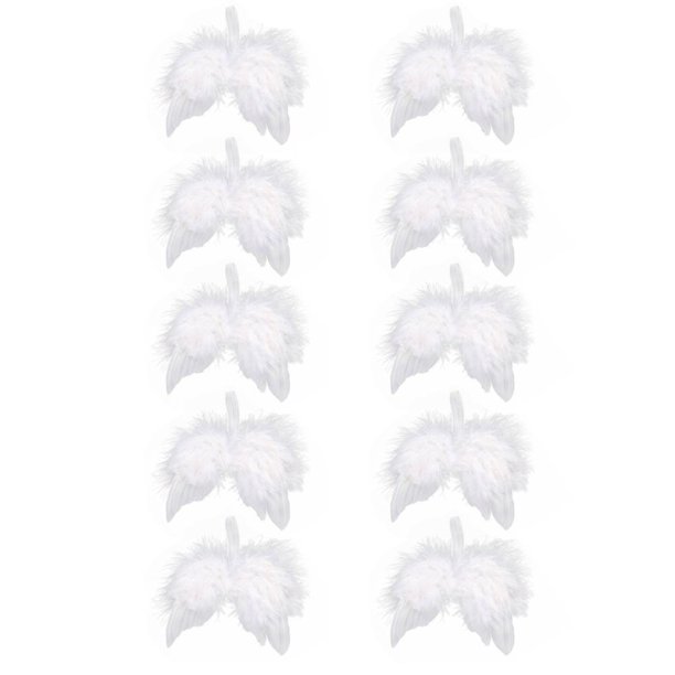 Adornos De Alas De Ángel Alas De Plumas Artificiales Diy Adorno Colgante Para Decoración De Árbol De Navidad 10 Uds. 10 Uds. Minnieouse HA037744-00