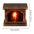 thumbnail image 3 of Small Fireplace Decor 2 Inch Warm Light Lamp Battery Operated Lamp Fireplace Mantel Decor for Living Room Bedroom Christmas Home Decoration Red, 1 Pack, 3 of 6