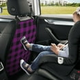 thumbnail image 5 of Purple black plaid A Mats Back Seat Protectors, Car Seat Protector Vehicle Organizers Waterproof Cover Back Seat Cover for Kids with 3 Storage Pockets 2 Pack, 5 of 5