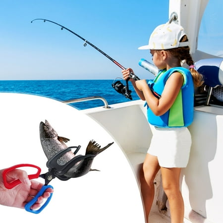 FHBVT 2PC Metal Fishing Pliers Non-Slip Grip Fish Control Clamp Saltwater Freshwater Compatible Durable Corrosion-Resistant for Anglers Tackle Box Fish Handling Landing Outdoor Fishing Gear