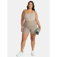thumbnail image 2 of Avia Women's and Women's Plus Ribbed SoftSculpt Bike Shorts, Sizes XS-4X, 2 of 6