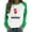 Green, variant on Fesfesfes Women's Raglan Sweatshirt Christmas Printed Long Sleeve Tops Xmas Round Neck Casual Tops On Sale