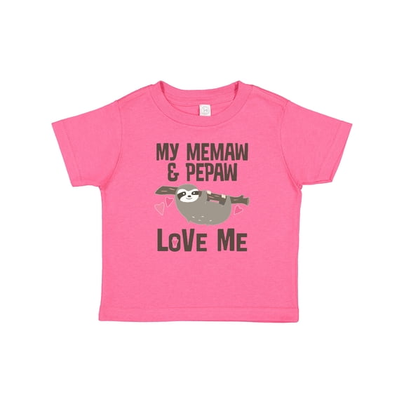 Inktastic My Memaw and Pepaw Love Me Sloth Girls Baby T-Shirt