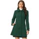 thumbnail image 1 of Abrigo Largo De Invierno Allegra K Verde Oscuro S, 1 of 5
