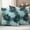 Green, variant on Orange Black Flowers Outdoor Waterproof Throw Pillow Covers 20x20 Set of 2, Modern Abstract Blooms Floral Decorative Pillowcases Cushion Pillowcase for Couch Sofa Patio Outside Pillow Protector