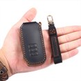 thumbnail image 4 of sweethay Funda de cuero para llave de coche, Color sólido, elegante, resistente al agua, cubierta de Control remoto, accesorios protectores con Automoción decorativa y accesorios Azul 3 Clave, 4 of 6