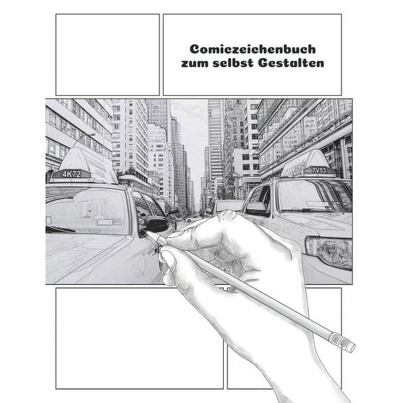 Comiczeichenbuch zum selbst Gestalten: A4 Comic selber zeichnen - Für 5 Kapitel mit jeweils 20 Seiten, Inhaltsverzeichnis und Charakterbogen (Paperback)