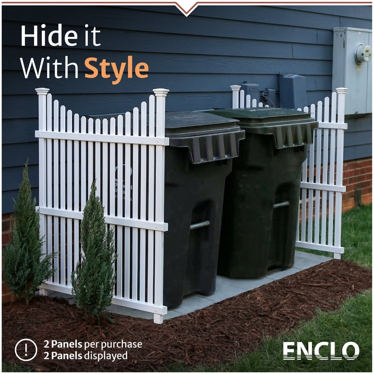 Enclo Huntersville Outdoor No Dig Privacy Fence for AC Units and