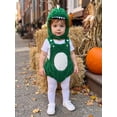 thumbnail image 5 of Cjfdfy Newborn Baby Boy Girl Halloween Fall Outfit Dinosaur Plush Sleeveless Square Neck Romper With Hat Set Cute My First Halloween Cosplay Fall Winter Outfit 0-18 Months, 5 of 9