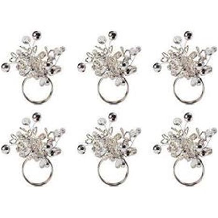

Silver Multi Bead Napkin Ring Set of 6