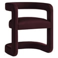 thumbnail image 2 of Winslow Performance Velvet Barrel Accent Chair in Mulberry, 2 of 10
