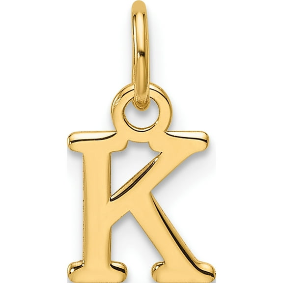 14K Yellow Gold 14Ky Cutout Letter K Initial Pendant(Length 15) - Jbsp