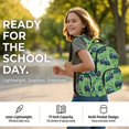 thumbnail image 4 of Jeiento Truck Pattern Large Capacity Boys Backpack Set 17 Inch 4-Piece Lunch Bag Pencil Case Water Bottle Holder Lightweight School Bookbag for Kids Boys Back to School, Green, 4 of 7