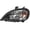 Black, variant on Leavan Chrome Headlight Assembly Set (Driver & Passenger) for 2004-2017 Freightliner Columbia