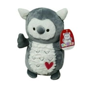 Squishmallow 12" Nikita Owl 🦉 Soft Gray Hugmees Valentine's Day Plush
