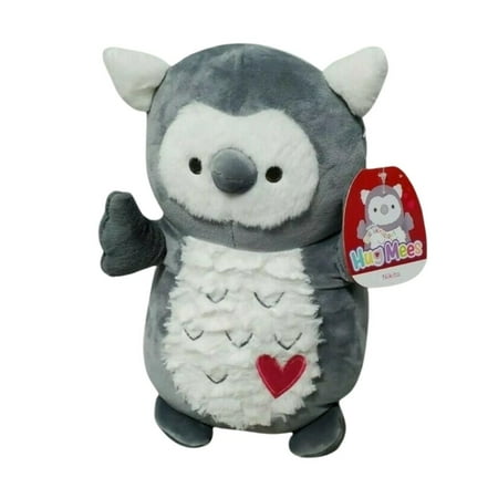 Squishmallow 12" Nikita Owl 🦉 Soft Gray Hugmees Valentine's Day Plush