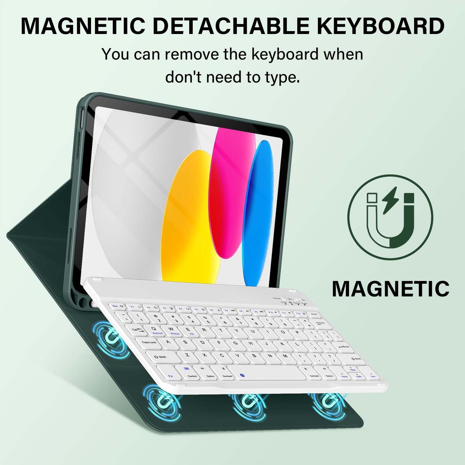 Kenke iPad A16/10th Gen Keyboard Case Dark Green photo 7