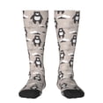 thumbnail image 2 of Lsque Cartoon Bear Brown Printed Crew Socks Men's Women's LightWeight Thin Casual Calf Socks ,Knee High Socks,Cotton Socks, 2 of 9
