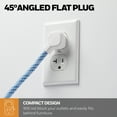 thumbnail image 4 of Honeywell Powerstrip with 2 AC Outlets, 2 USB Ports, 3 ft. Fabric Cord (Blue/White), 4 of 5