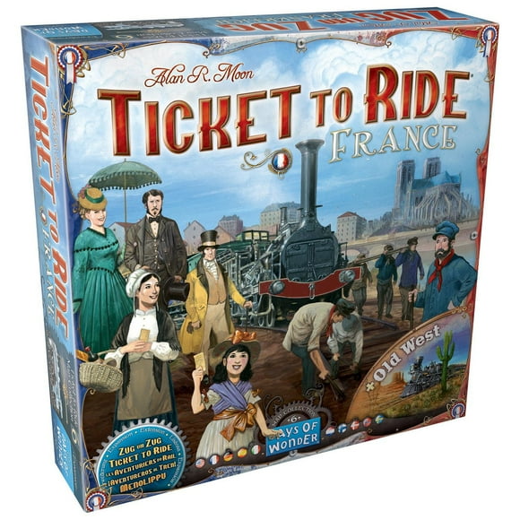 Days of Wonder - Ticket to Ride: Map France/Old West - Multilingual - Expansion - Ticket to Ride Europe Required to Play - Up to 6 Players - Fun Strategy Game Expansion for Family Game Night - For Age