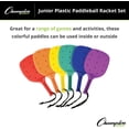 thumbnail image 4 of Champion Sports 14-inch Junior Plastic Paddleball Racket Set of 6 - Assorted Colors, 4 of 5