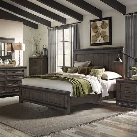 Liberty Furniture Industies, INC Thornwood Hills Queen Panel Bed, Dresser & Mirror, Night Stand
