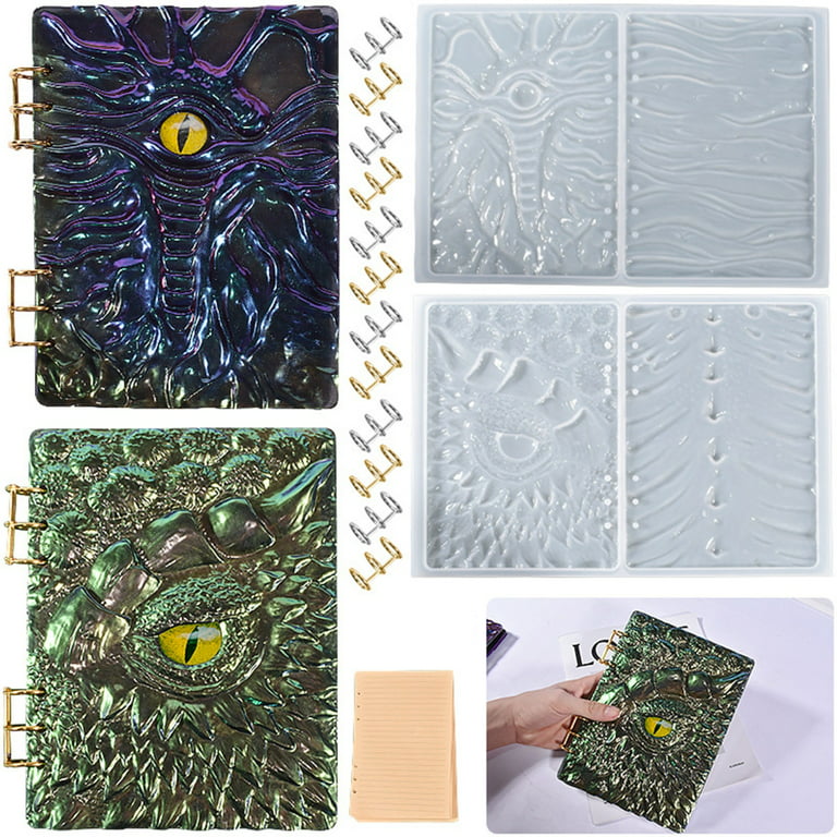 Note Book Cover Resin Molds Unique Dragon Eye Silicone Molds Notebook Cover  Mold