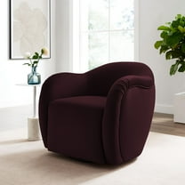 Modway Compose Performance Velvet Swivel Armchair in Mulberry by Modway
