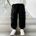 thumbnail image 4 of Boys Sweatpants Casual Sports Joggers Elastic Waist Cargo Pants with Pockets Boys Clothes Size 5-15, 4 of 6