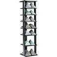 thumbnail image 6 of Costway Wooden Shoes Storage Stand 7 Tiers Shoe Rack Organizer Multi-shoe Rack Shoe box Black, 6 of 9