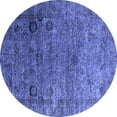 thumbnail image 1 of Ahgly Company Indoor Round Oriental Blue Industrial Area Rugs, 5' Round, 1 of 4