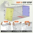 thumbnail image 5 of VEVOR Humane Live Animal Trap, Dimensions 50" x 20" x 26", Crafted from Galvanized Iron, Collapsible Design with Carrying Handle for Capturing Stray Dogs, Armadillos, Raccoons, Marmots, and Foxes, 5 of 9