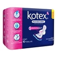 thumbnail image 3 of Toallas femeninas Kotex Maxi Nocturna extra larga con alas flujo maxi abundante 10 piezas, 3 of 6