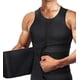 thumbnail image 3 of Chaleco de sauna para modelar la cintura y el cuerpo de hombre, cinturón doble, chaleco adelgazante para el sudor abdominal, cinturón de fitness, 1 pieza, color negro Shizhi Boutique, 3 of 5