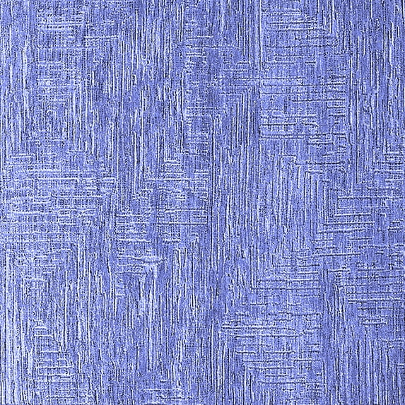 Ahgly Company Machine Washable Indoor Square Solid Blue Modern Area Rugs, 7' Square