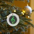 thumbnail image 7 of 3drose, Lime Green Treble Clef, Circle Porcelain Ornament, 7 of 7