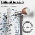 thumbnail image 2 of Outdoor Curtains for Patio Waterproof, Blue Grey Botanical Outdoor Privacy Panels Grommet, Spring Floral Summer Farmhouse Blackout Outside Curtains for Porch/Cabana/Pergola/Gazebo 54"x95", 1 Panel, 2 of 8