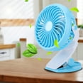 thumbnail image 2 of Portable Clip on Fan With 2 Speeds, Very Low Noise, Suitable for Car Seat, Crib Stroller, Bike, Treadmill, Office, Bed - Blue, 2 of 7