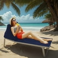 thumbnail image 4 of Leodye 1PCS Foldable Beach Cushion Inflatable Lounger Flocking Fabric for Beach Camping and Backyard Use -54.33x18.9x18.9in, 4 of 6