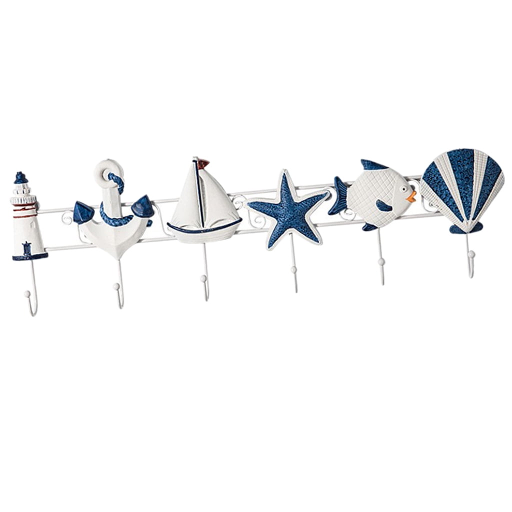 Iron Sea Starfish Wall Hook Hat/Key  /Bath/Beach Towel Holder Nautical B 