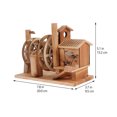 thumbnail image 2 of Miangastore Building Games Wood Waterwheel Model Rustic 1 Pc Collectors, 2 of 9
