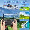 thumbnail image 5 of Loheer Drones with Camera for Adults, 1080P Fpv RC Quadcopter for Kids Beginners with 2 Batteries, Foldable, Brushless Motor, 3D Flips,One Key Take off/Land, Silver Black, 5 of 10