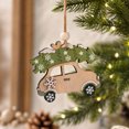 thumbnail image 4 of Qjidjing Christmas Wooden Car Craft Accessory Decorations for Christmas Tree Ornaments, Car Interior, Indoor Home Party, 4 of 7