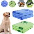 thumbnail image 1 of toallas para perros, toallas de secado de microfibra para perros, gatos, mascotas, toalla de baño para perros y gatos, toalla de playa, toalla absorbente para perros pequeños y medianos, 1 of 7