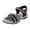 Black, variant on Dress Sandals for Women Womens Flat Sandals Summer Bohemian Beaded Flats Shoes Comfortable Ankle Elastic Strap Toe Ring Sandal(Black,8)